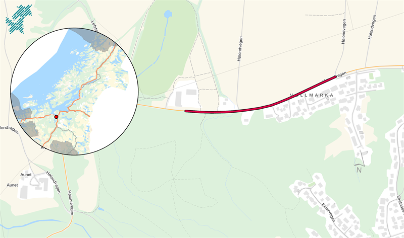 Kartutsnitt Vollmarka