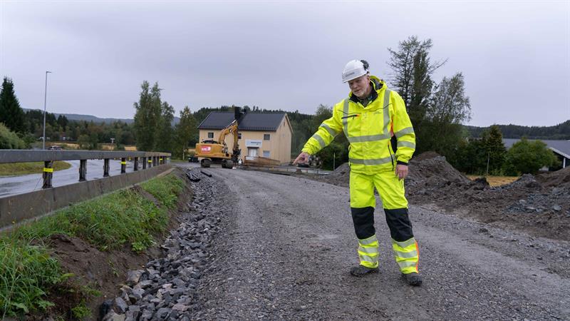 Her bygges ny gang og sykkelveg i Stod_Foto_Trøndelag fylkeskommune_Håvard Zeiner_September 15, 2025-3.jpg Gang- og sykkelveg i Stod. Bilde