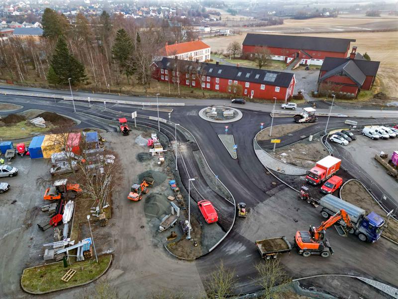 Rundkjøring. Bilde